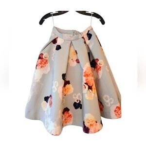 KEEPSAKE the Label Anthropologie Exclusive Grey&Pink Floral Midi Skirt XS